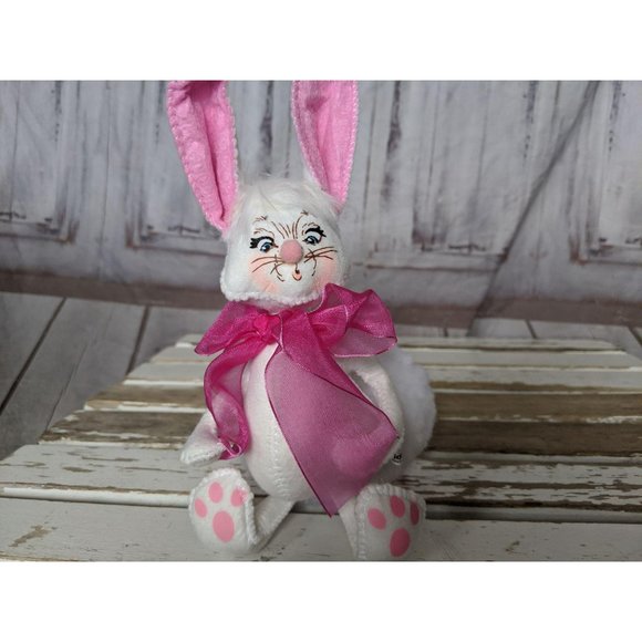 Annalee Easter Spring Bunny Tails Fluffy White Big - Picture 1 of 6